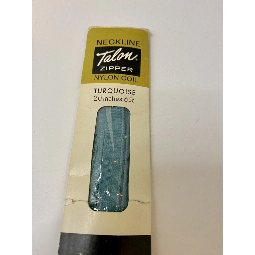Lot Of 3 Talon Zippers Vintage New Unused Sewing Turquoise Maize Brown